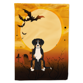 Greater Swiss Mountain Dog Halloween Themed House Flag