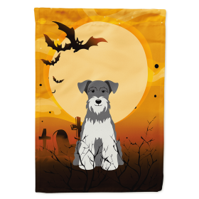 Miniature Schnauzer - Salt and Pepper - Halloween Themed House Flag