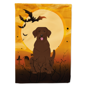 Labrador Retriever - Chocolate - Halloween Themed House Flag