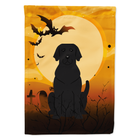 Labrador Retriever - Black - Halloween Themed House Flag