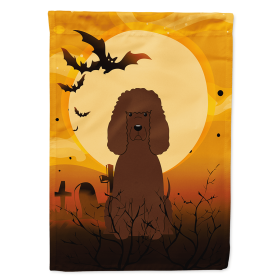 Irish Water Spaniel Halloween Themed House Flag