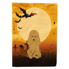 Poodle - Tan - Halloween Themed House Flag