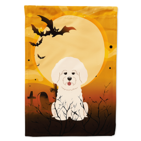 Bichon Frise Halloween Themed House Flag