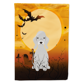 Bedlington Terrier - Blue - Halloween Themed House Flag