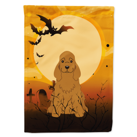 Cocker Spaniel - Red - Halloween Themed House Flag