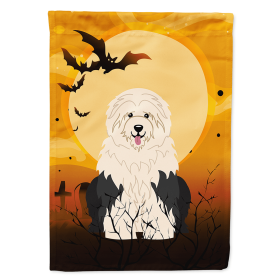 Old English Sheepdog Halloween Themed House Flag