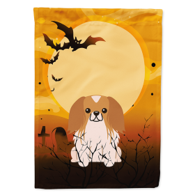 Pekingese - Red and White - Halloween Themed House Flag