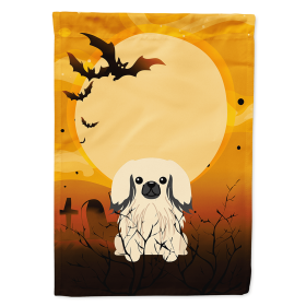 Pekingese - Cream - Halloween Themed House Flag