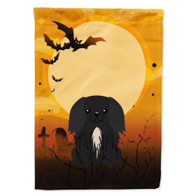 Pekingese - Black - Halloween Themed House Flag