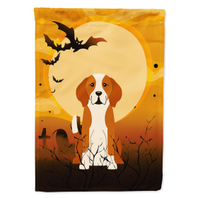 English Foxhound Halloween Themed House Flag