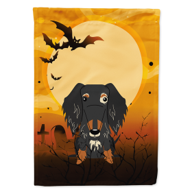 Dachshund - Wirehair - Dapple - alloween Themed House Flag