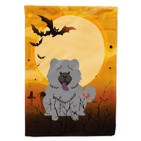 Chow Chow - Blue - Halloween Themed House Flag