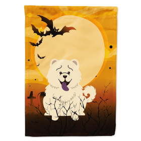 Chow Chow - White - Halloween Themed House Flag