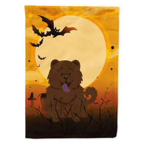 Chow Chow - Chocolate - Halloween Themed House Flag