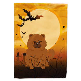 Chow Chow - Red - Halloween Themed House Flag