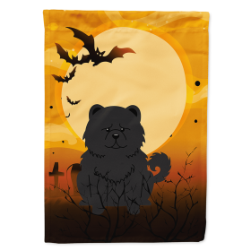 Chow Chow - Black - Halloween Themed House Flag