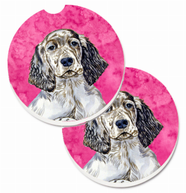 English Setter Car Cup Holder Coasters (Set of 2)