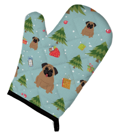 Pug - Brown Christmas Dog Oven Mitt