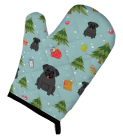 Pug - Black Christmas Dog Oven Mitt