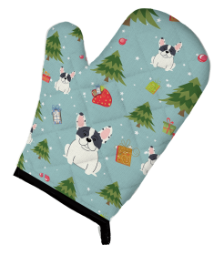 French Bulldog - Piebald Christmas Dog Oven Mitt