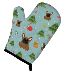 Frenchg Bulldog - Brown Christmas Dog Oven Mitt