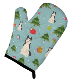 West Siberian Laika Spitz Christmas Dog Oven Mitt