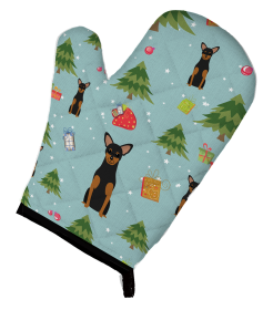 Manchester Terrier 1 Christmas Dog Oven Mitt