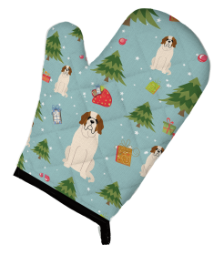 Saint Bernard 1 Christmas Dog Oven Mitt