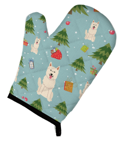 German Shepherd - White Christmas Dog Oven Mitt