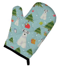 Miniature Schnauzer - White - Christmas Dog Oven Mitt