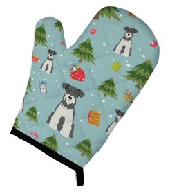 Miniature Schnauzer - Salt and Pepper Christmas Dog Oven Mitt