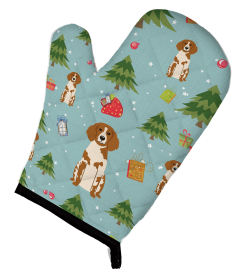 Brittany Christmas Dog Oven Mitt