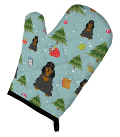 Cocker Spaniel - Black and Tan Christmas Dog Oven Mitt