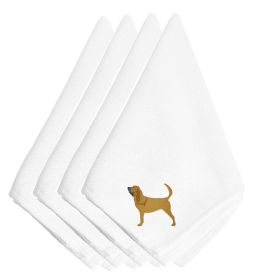 Bloodhound 1 Embroidered Napkins Set of 4