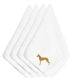 Pharaoh Hound Embroidered Napkins Set of 4