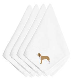 Spanish Hound Embroidered Napkins Set of 4