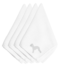 Bedlington Terrier Embroidered Napkins Set of 4