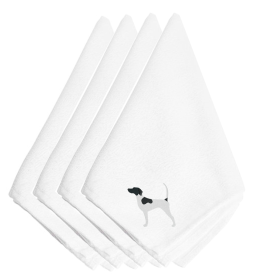 English Pointer Embroidered Napkins Set of 4