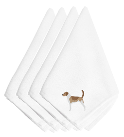 American Foxhound Embroidered Napkins Set of 4