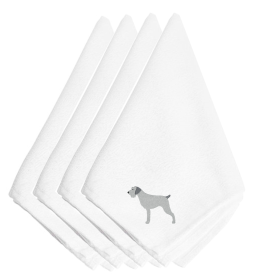 German Wirehaired Pointer Embroidered Napkins Set of 4