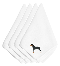 German Pinscher Embroidered Napkins Set of 4