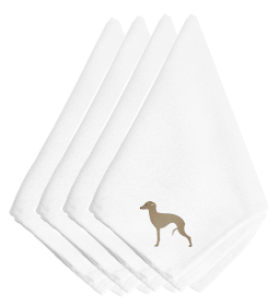 Italian Greyhound Embroidered Napkins Set of 4