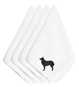 Croatian Sheepdog Embroidered Napkins Set of 4