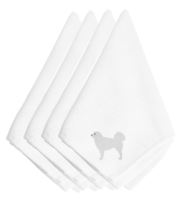 Polish Tatra Sheepdog Embroidered Napkins Set of 4