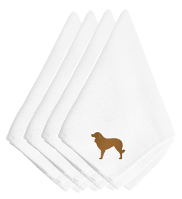 Portuguese Sheepdog Embroidered Napkins Set of 4