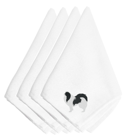 Japanese Chin Embroidered Napkins Set of 4