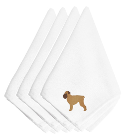 Brussels Griffon Embroidered Napkins Set of 4