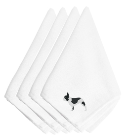 French Bulldog Embroidered Napkins Set of 4