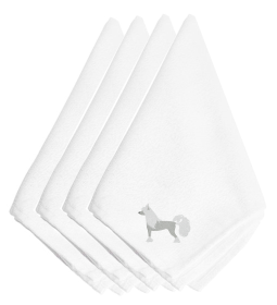 Chinese Crested Embroidered Napkins Set of 4