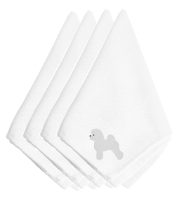 Bichon Frise Embroidered Napkins Set of 4